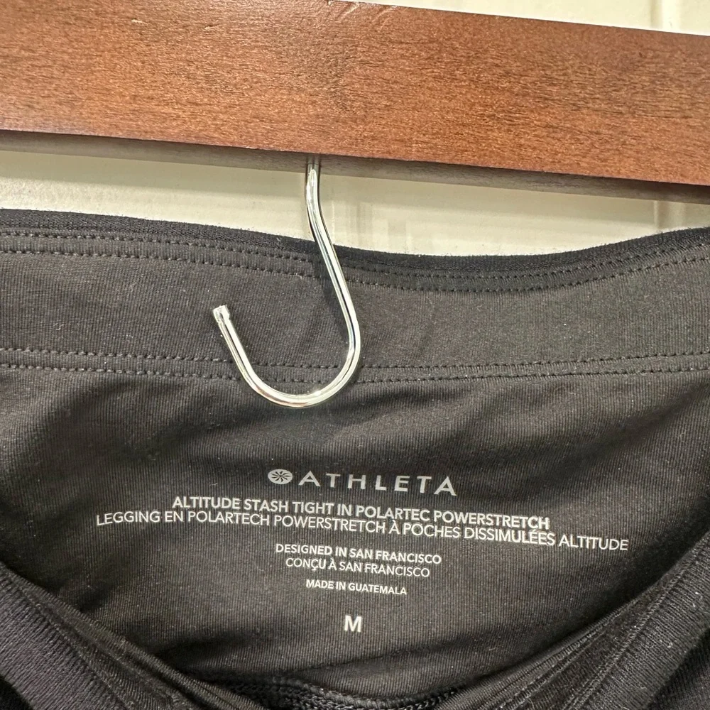 Athleta Altitude Stash Tight Polartec Powerstretch Pants Fleece Lined M - Picture 5 of 7